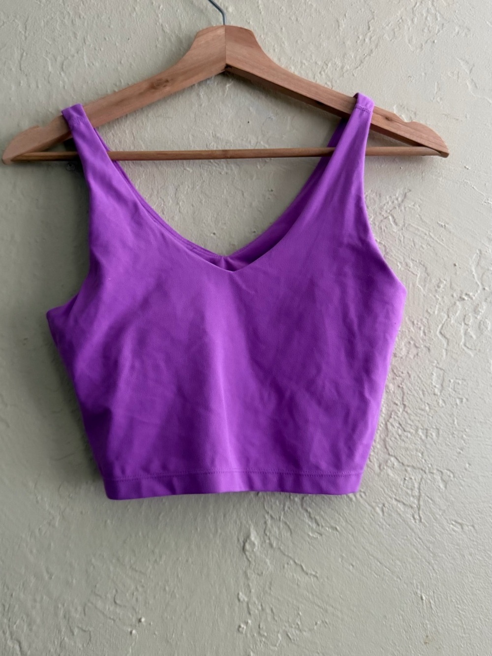 Zella Purple V-Neck Cropped Sports Bra